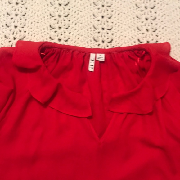 Cute red 3/4 sleeve top - Picture 2 of 5